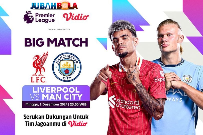 Siaran Langsung Big Match Liga Inggris Liverpool vs Manchester City di Vidio Akhir Pekan Ini